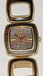 RELOJ DE PULSERA DE CUARZO FOSSIL PARA MUJER CON ACENTOS DE MADERA IMITACIÓN OSCURA TONO DORADO RARO - Imagen 1 de 12
