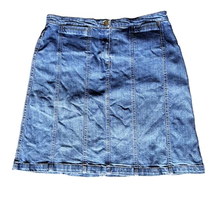 Jones Sport Stretch Classic Mini Denim Jeans Y2K Gored Rock Taschen Reißverschluss Gr 10 - Bild 1 von 11