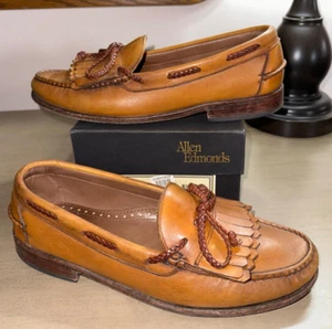 ALLEN EDMONDS M's Everson Kiltie mocasines zapatos 10 D Cuero Bronceado Usado en Excelente Condición EE. UU. - Imagen 1 de 6