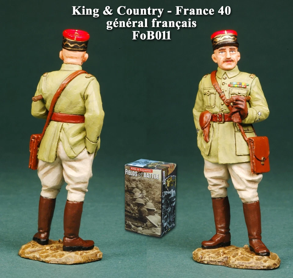 King & Country, France 40, général français FoB011 + boîte - Photo 1/1