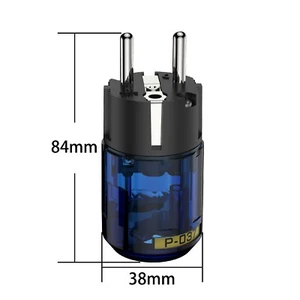 Audiophiler rhodinierter Netzstecker EU Schuko US IEC AC HiFi Kabel Stecker - Bild 1 von 17