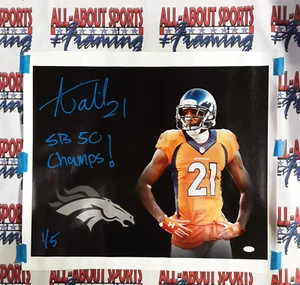 Aqib Talib Signed 16x20 Canvas Autographed JSA- - Picture 1 of 5