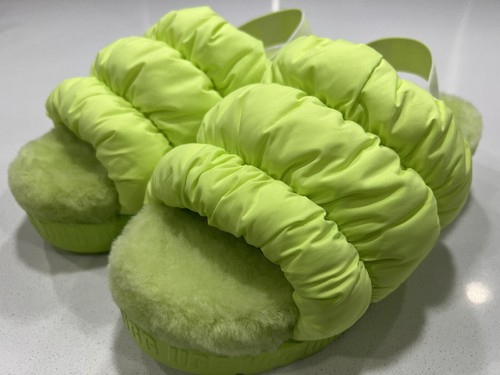 UGG Scrunchita Platform Sandalo Donna Chartre Verde Taglia 9 Prezzo al dettaglio $120