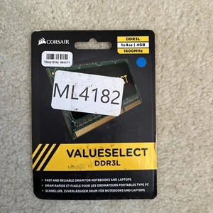 NEW Corsair Value Select 4GB 1600 MHz DDR3-1600 PC3-12800U CMSO4GX3M1C1600C11 - Picture 1 of 2