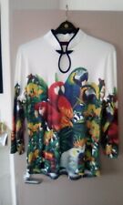 Butler and Wilson Parrot Print Top, Full Sleeve, Size XXL