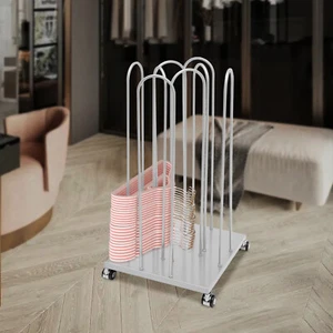 4-in-1 Hanger Storage Rack with Wheels - Stylish Organizer for Home - Imagen 1 de 16