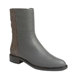 Aquatalia Gabrina Botas Grises Impermeables Acolchadas Cremallera Medio Tobillo Botines 5 $595 - Imagen 1 de 7