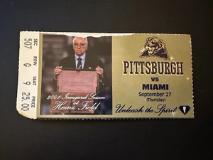 NCAA Football Pittsburgh vs Miami 2001 Ticket - Portis 3 TDs Andre Johnson 1 TD - Picture 1 of 2