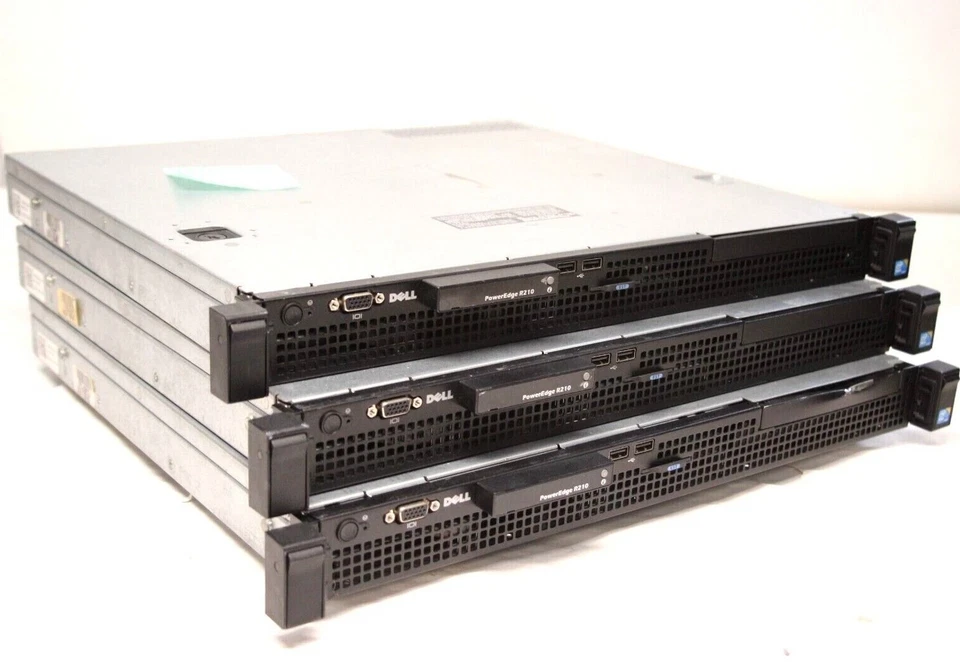 Lot of 3 Dell Poweredge R210 Intel Xeon Quad Core Servers Boot to BIOS - Изображение 1 из 4