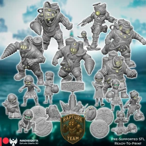 Rapture team | Ogre Fantasy Football squad | Rako Vendetta Studios | 3d printed - Picture 1 of 12