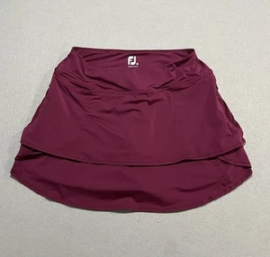 Footjoy Lagenlook Performance Skort Damen Größe Medium weinrot gefüttert Golf - Bild 1 von 6
