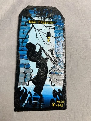 Azulejo de pizarra para techo Vieux Carre' New Orleans 175 años "FIRMADO" 2001 de colección Foto 1 de 4