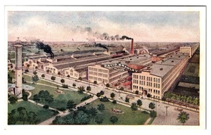 ILLINOIS - DAVID BRADLEY PLOWS FACTORY - OLD POSTCARD - Picture 1 of 2