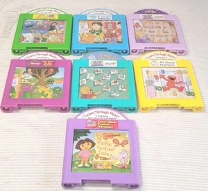 7 Learn Thru Music V Mattel Sesame St, Barney, Winnie The Pooh, Dora Cartridges - Picture 1 of 7