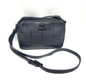 Small Steve Madden B-Daisy Black Checkered Logo Purse Crossbody Adjustable Strap - Picture 1 of 14