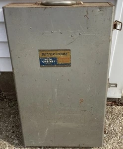 Vtg Stanley Industrial Tool Storage Cabinet Table Wall Better Home Defiance 895 - Picture 1 of 11
