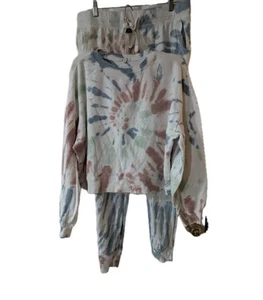 Z Supply Jogger Pants And Sweatshirt Matching Set Lg Grey Mauve Inner Coastal  - Picture 1 of 7