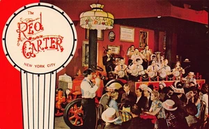 Tarjeta postal cromada publicidad club nocturno banjo liga roja de la ciudad de Nueva York - Imagen 1 de 2