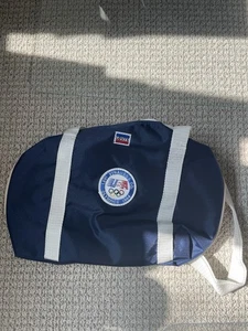 Vintage Levis Strauss 1984 Olympic Team USA Game Bag Gym Duffle Blue Red DS - Picture 1 of 3