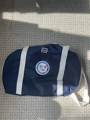 Vintage Levis Strauss 1984 Olympic Team USA Game Bag Gym Duffle Blue Red DS - Image 1 of 3