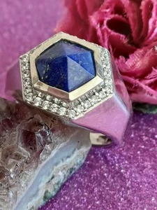 Lapislazuli Ring massiv Sterlingsilber.  💥💥8:65 Gramm.💥💥 - Bild 1 von 9