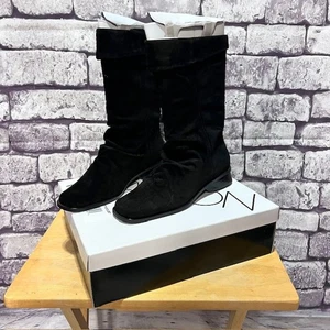 Markon schwarze Leder Wildleder Stiefel Größe 9,5 - Bild 1 von 8