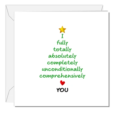 SWIZZOO Romantic Christmas Card Wife Girlfriend Husband Boyfriend Love Heart Loving