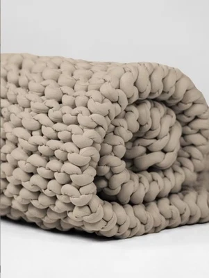 Comfrt CuddleCloud 20 PoundWeighted Blanket Driftwood Brown Heavy 54” X 65” - Image 1 of 2