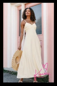 Never Worn - PETAL AND PUP Maddie Maxi Dress, Butter Yellow, Size XL - Picture 1 of 7