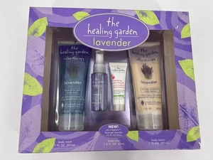 The Healing Garden Lavender Gift Set Body Mist Body Wash & Lotion & Cleansing - Picture 1 of 11
