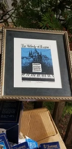 DIE MELODIE VON PRAG GERAHMT SIGNIERT KUNST WANDBEHANG - Bild 1 von 17