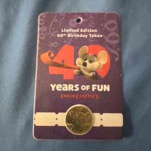 Chuck E Cheese Collectors Coin Limited Edition 40th Birthday Token - Picture 1 of 2