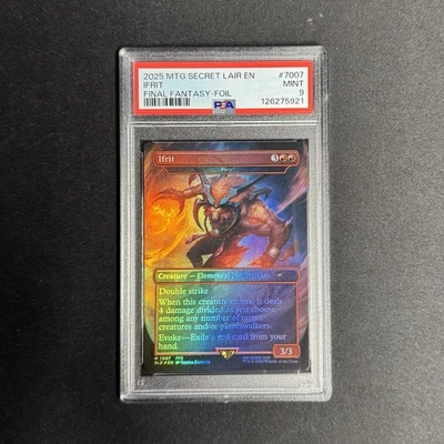 PSA 9 IFRIT FOIL Magic The Gathering X Final Fantasy Secret Lair Bonus Card 7007 - Image 1 of 4