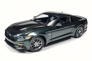 2015 Ford Mustang GT Guard Green 1/18 Auto World HTF ! - Picture 1 of 10