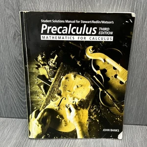 Student Solutions Manual Precalculus Mathematics for Calculus Third Edition - Picture 1 of 6