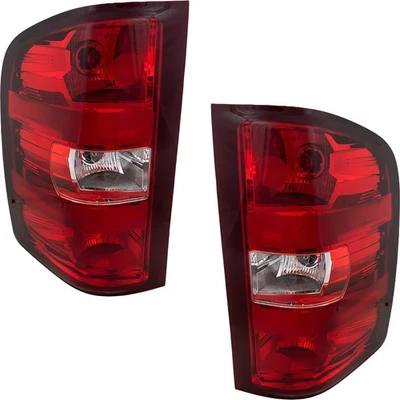 Tail Light Set for Chevrolet Silverado 1500 2007-2013 Halogen w bulbs 1st Design - Image 1 of 4