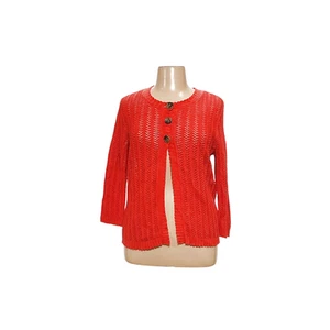 Jones New York Women's Orange Cotton Cardigan - XL - Picture 1 of 4