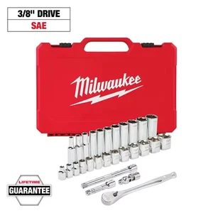 3/8 In. Drive SAE Ratchet and Socket Mechanics Tool Set (28-Piece) - Picture 1 of 12