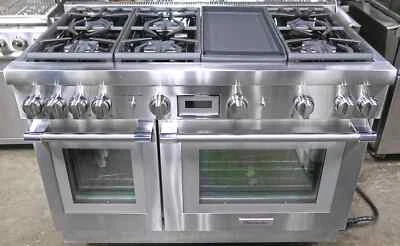 Thermador Pro Harmony PRD486WDHU 48" Independiente Profesional Doble Rango de Combustible Foto 1 de 4