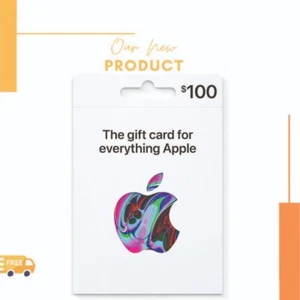 Apple Gift Card $100 - App Store, Itunes, Iphone, Ipad, Airpods, Macbook - Picture 1 of 2