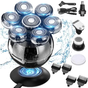 7D 5-in-1 Shaver Cordless Hair Trimmer Bald Head Razor Electric For Men Wet Dry - Picture 1 of 12