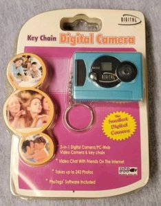 Keychain Digital Camera Digital Concepts Snap Share Kit Photos Video Blue Sealed - Picture 1 of 3