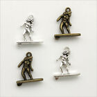 10pcs Surfer Girl Tibetan silver charms pendants for jewelry Making 23*19mm