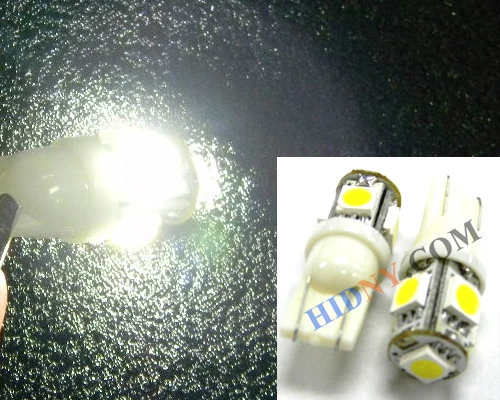 T10 2825 W5W  5-SMD 360-Degree Wide Angel 5050-SMD LED Light Bulbs WHITE - Image 1 of 1