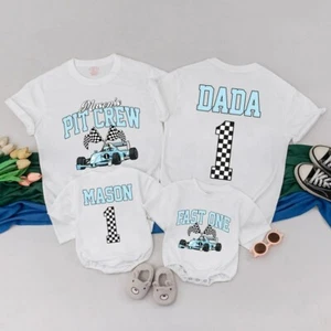 Personalized Pit Crew Family Matching T-Shirt, Fast One Birthday Shirts - Picture 1 of 5