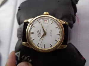 SUPER VINTAGE GP CASE ENICAR 21J SEAPEARL ULTRASONIC MENS AUTOMATIC WRISTWATCH - Picture 1 of 12