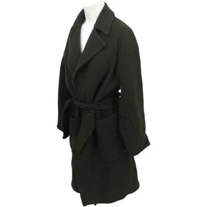 Vince Green Wool Blend Patch Pocket Belt Waist Jacket Size M Olive Belted - Picture 1 of 15