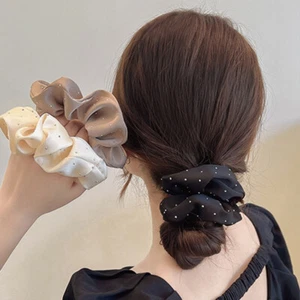 Ponytail Rubber Band Hair TieBright Color Point Diamond Hair Rope Soft Handmade☆ - Picture 1 of 16