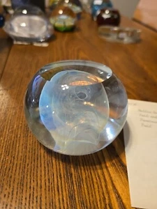 Vintage Hand Blown Art Glass Paperweight Signed Piece Rollin Bodley - Picture 1 of 6