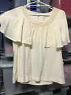 Ladies Country Road Cream Blouse Size L